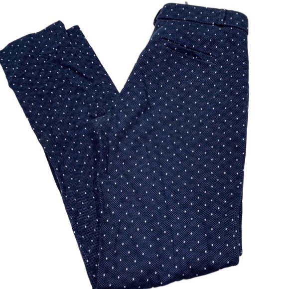 BANANA Republic navy Swiss dot size 2 long pants with pockets - Picture 1 of 8